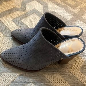 Blue Suede Mules